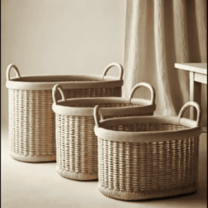 Beige Storage Baskets (Set of 3)